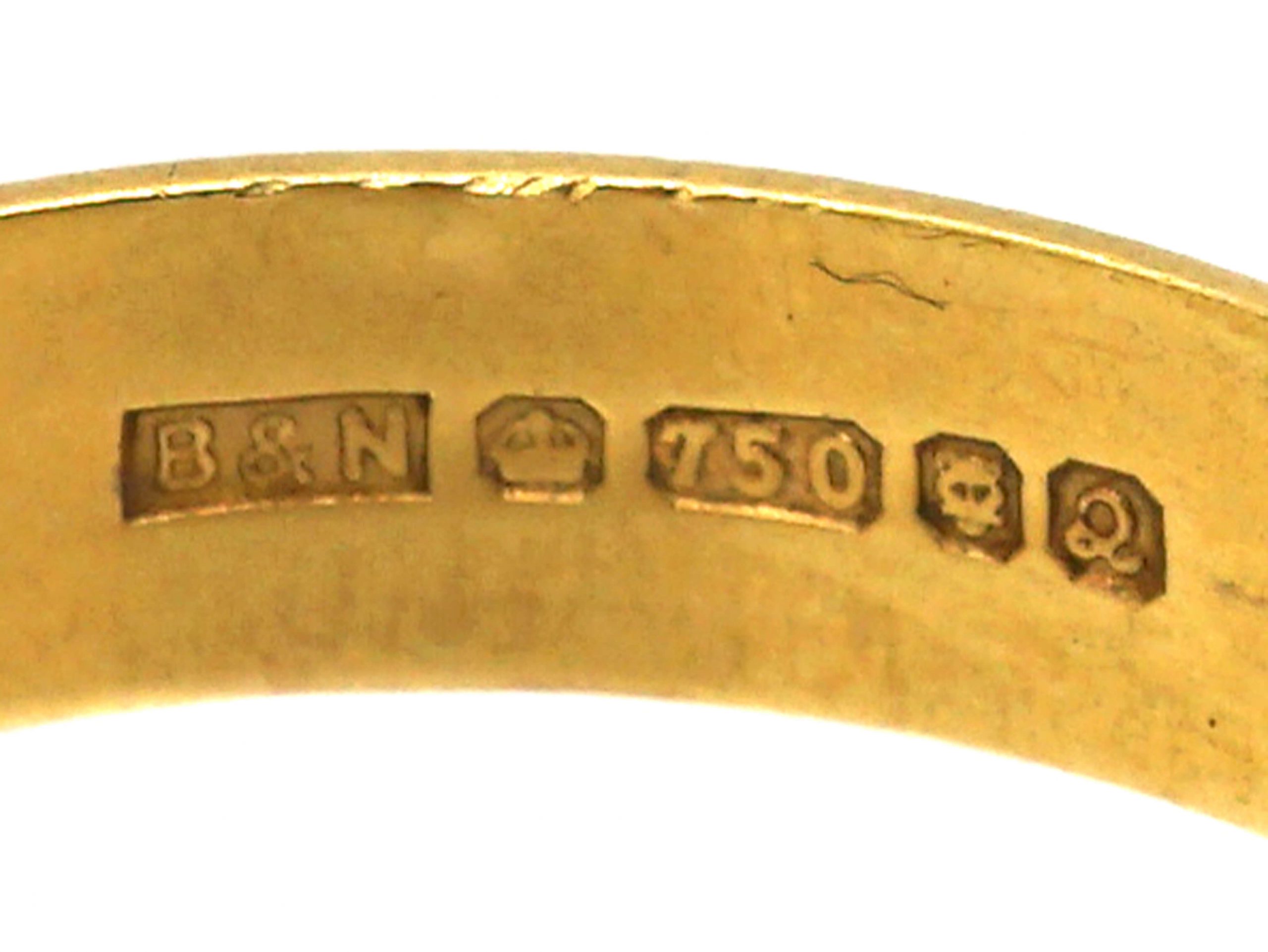 HOT Stamp White Gold Number 750 Stamped 750 18ct Gold