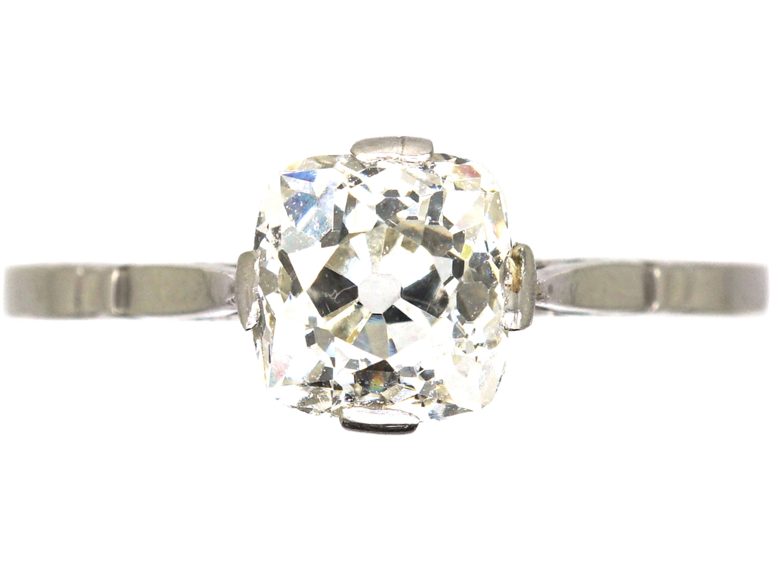 18k gold white gold Edwardian filigree old mine cut diamond ring - apx –  Rambling Rose