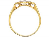 Edwardian 18ct Gold & Platinum, Diamond Shaped Diamond Cluster Ring