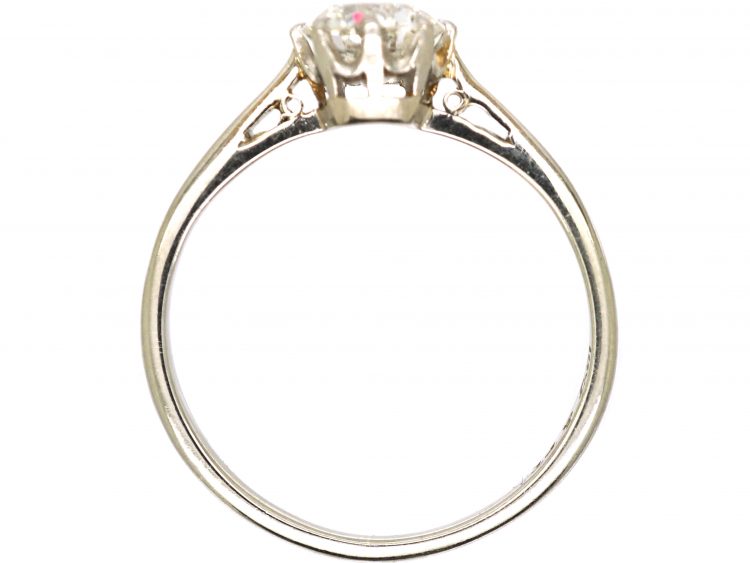 Early 20th Century 18ct White Gold & Platinum, Diamond Solitaire Ring