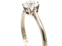 Early 20th Century 18ct White Gold & Platinum, Diamond Solitaire Ring