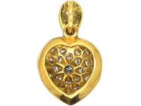 18ct Gold Heart Pendant set with Diamonds