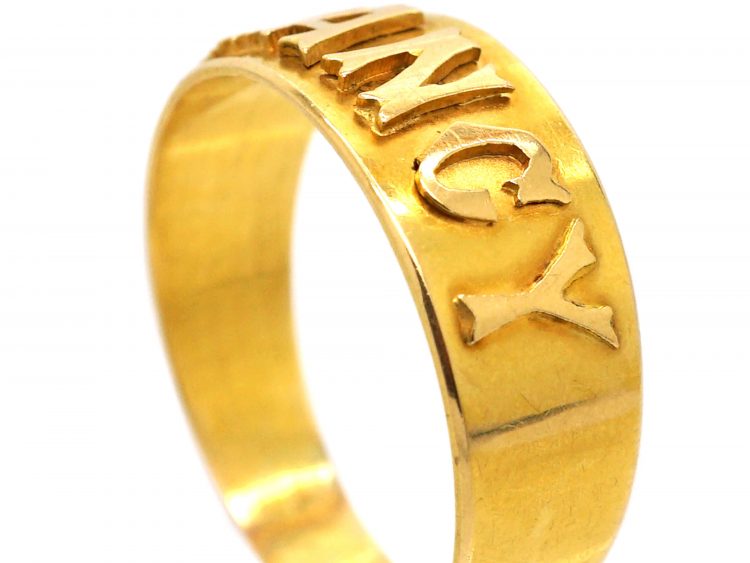 Victorian 18ct Gold Ring with the Name Nancy