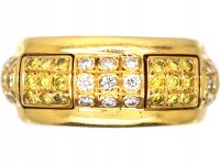French 18ct Gold Two Part Ring by Boucheron set with White & Yellow Diamonds