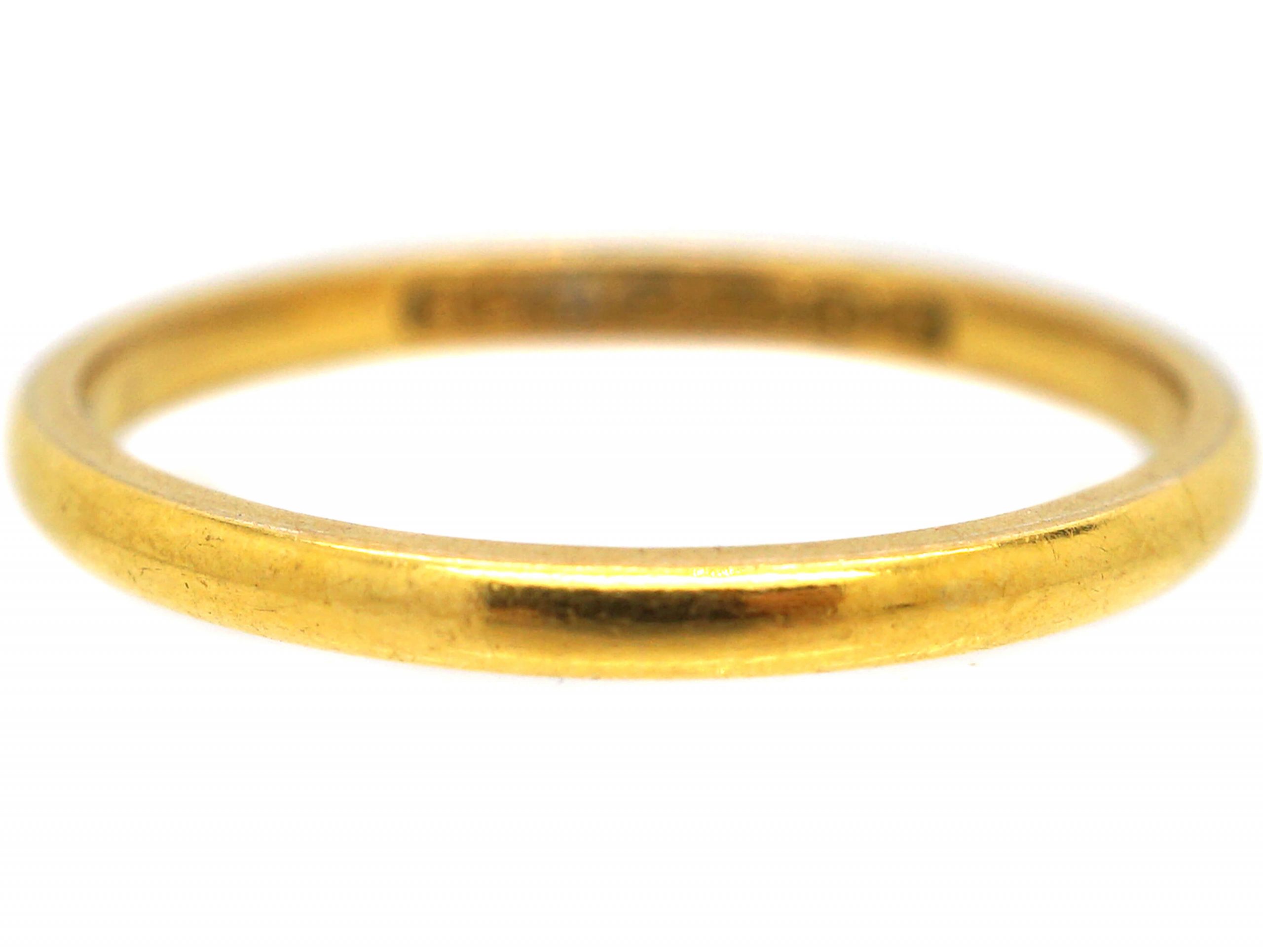 22ct Wedding Ring Assayed in 1950 (364W) | The Antique Jewellery Company