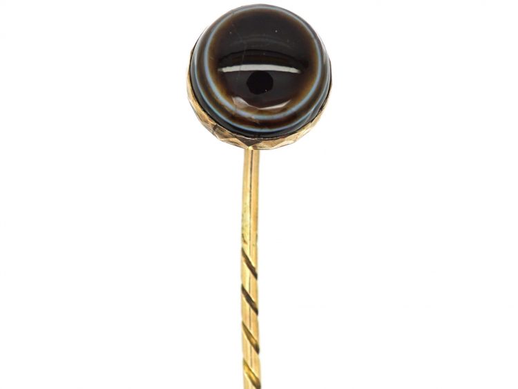 Victorian Banded Onyx Tie Pin