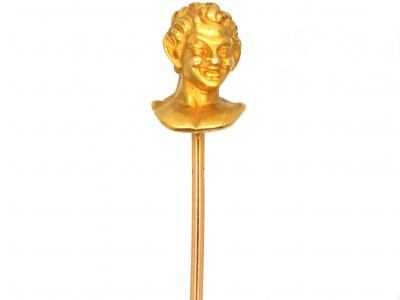 Early 20th Century 18ct Gold Tie Pin of a Satyr by Wièse