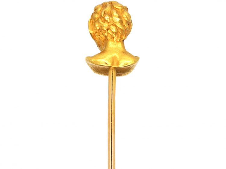 Early 20th Century 18ct Gold Tie Pin of a Satyr by Wièse