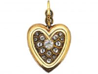 Victorian Heart Shaped Locket set with Diamonds