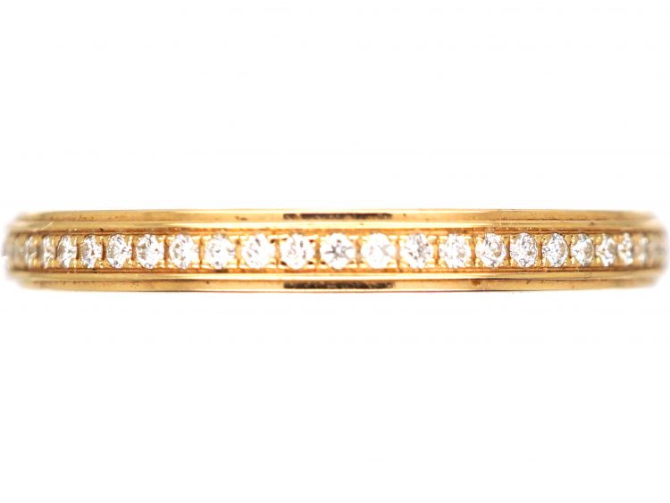 Cartier 18ct Gold, Diamond Eternity Ring in Original Case