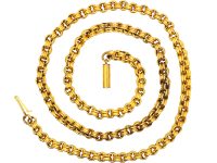 Victorian 9ct Gold Ornate Belcher Chain