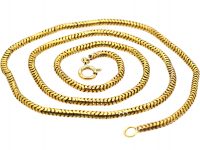 Edwardian 15ct Gold Snake Chain