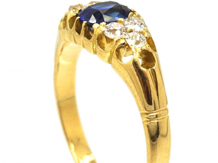 Victorian 18ct Gold, Sapphire & Diamond Ring