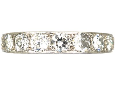 Early 20th Century Platinum, Graduated Diamond Eternity Ring