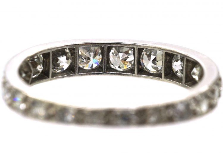 Early 20th Century Platinum, Graduated Diamond Eternity Ring