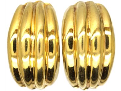 9ct Gold Fluted Earrings
