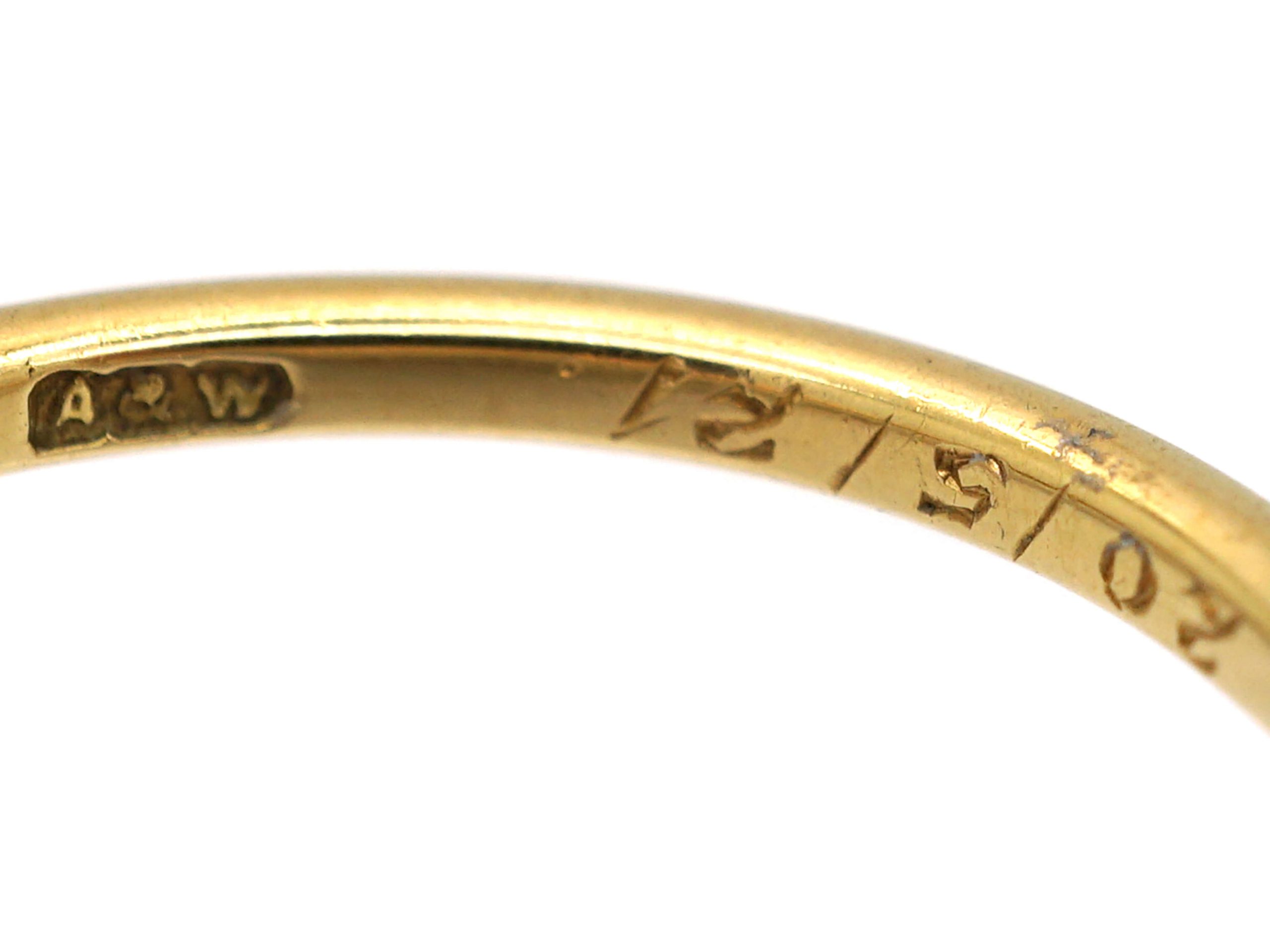 Edwardian 18ct Gold Five Stone Diamond Ring by Alabaster & Wilson (676U ...