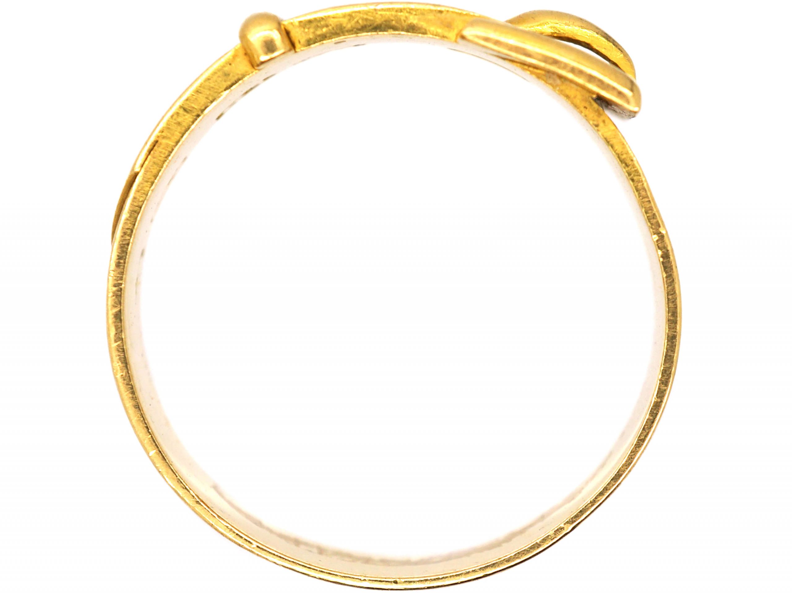Edwardian 18ct Gold Buckle Ring (837U) The Antique Jewellery Company