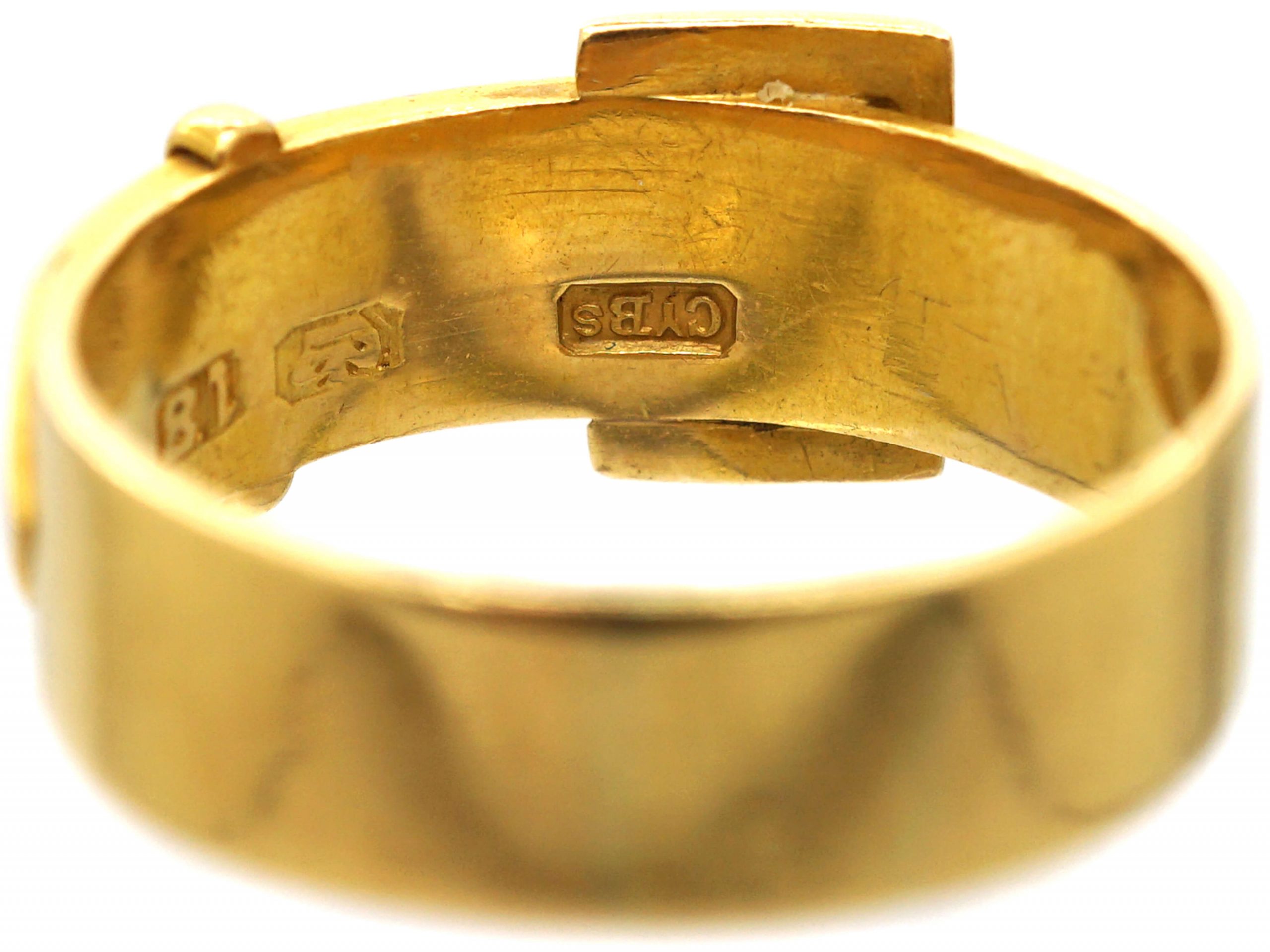 Edwardian 18ct Gold Buckle Ring (837U) The Antique Jewellery Company