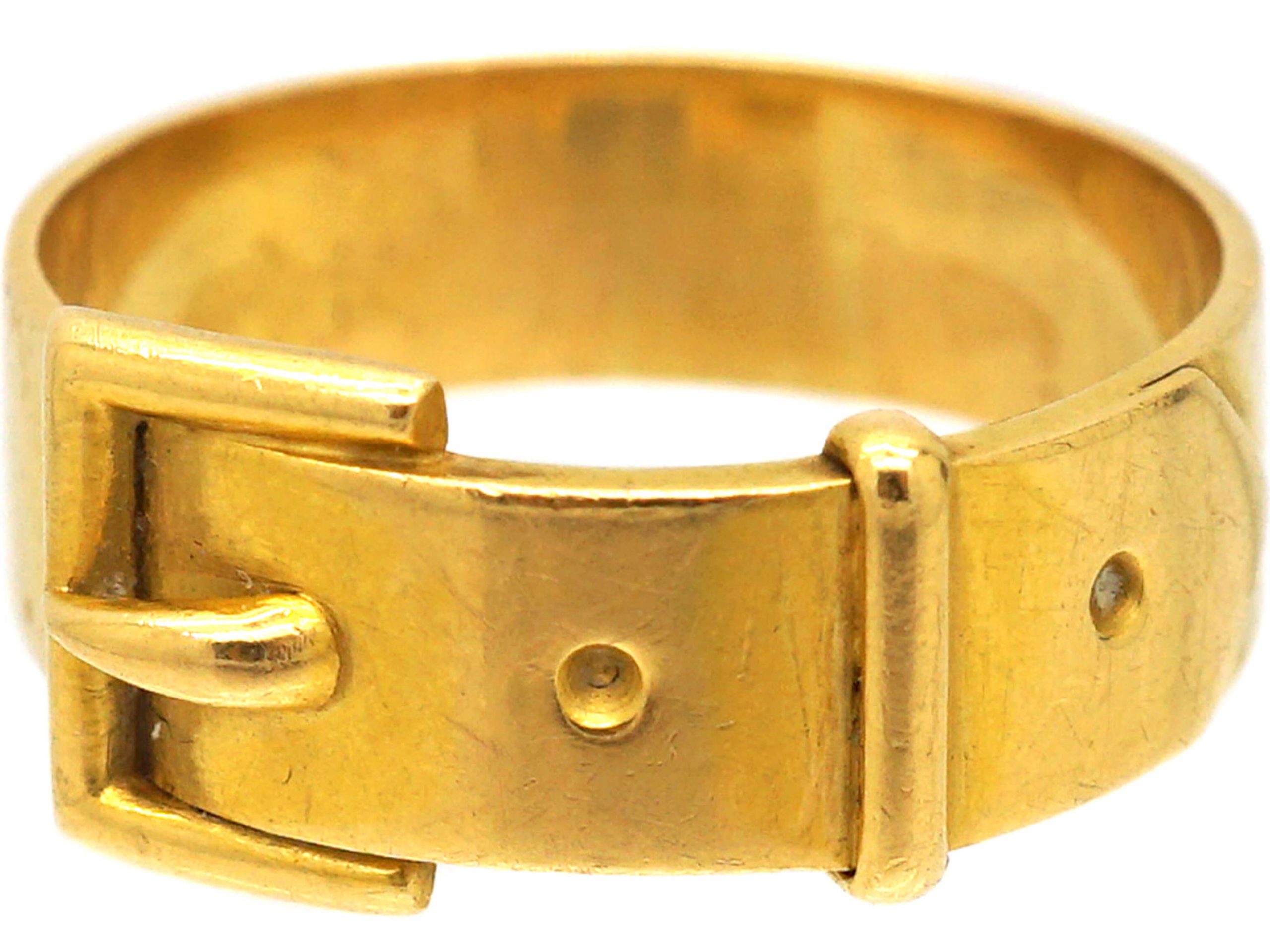 Edwardian 18ct Gold Buckle Ring (837U) The Antique Jewellery Company