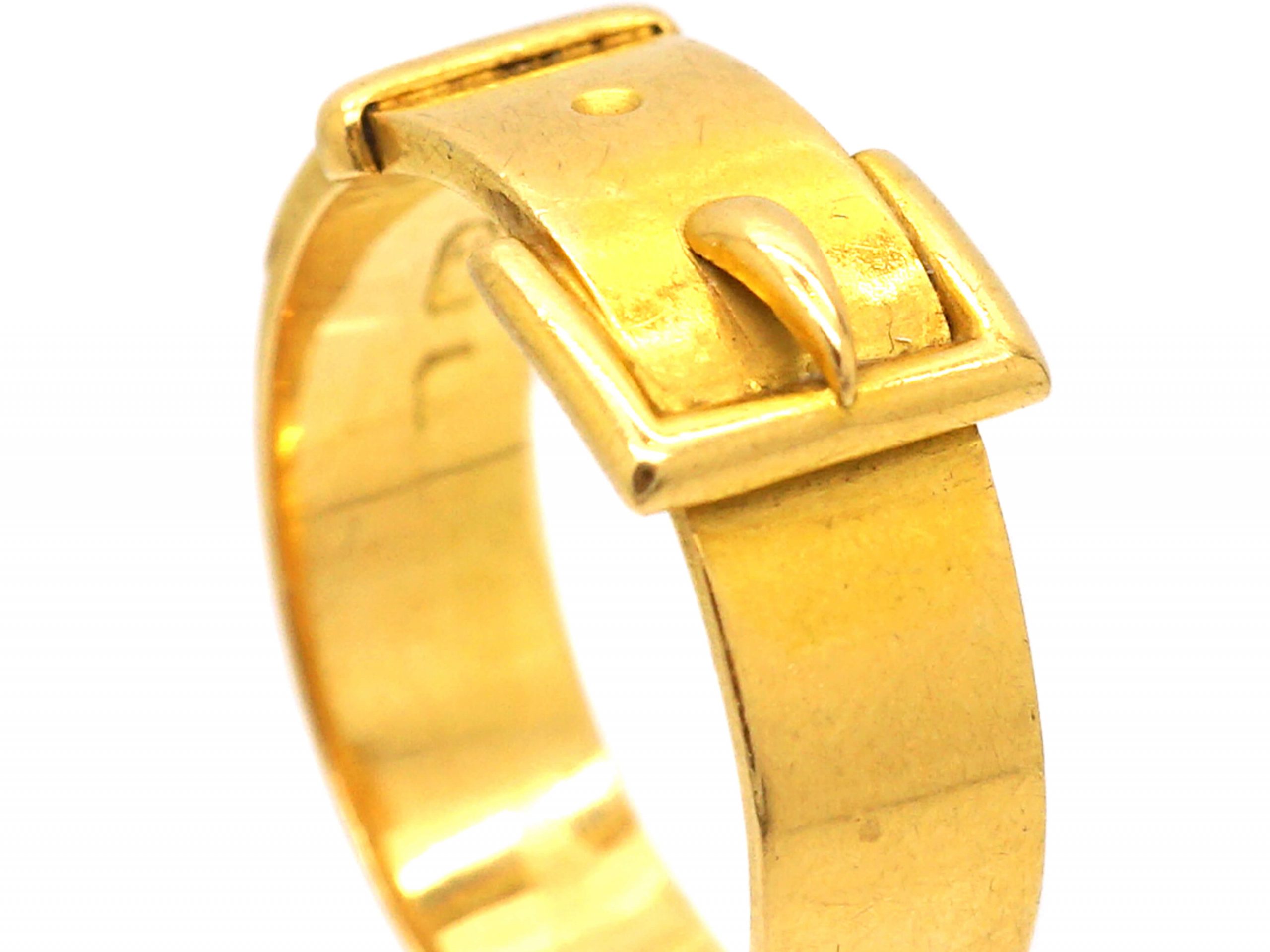 Edwardian 18ct Gold Buckle Ring (837U) The Antique Jewellery Company