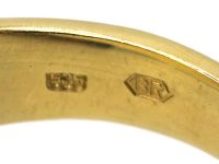14ct Gold Signet Ring with Lapis Intaglio of a Farmer