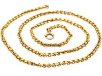 Edwardian 18ct Gold Trace Link Chain