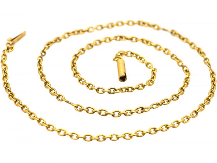 Edwardian 15ct Gold Trace Link Chain