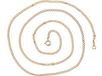 Edwardian 9ct Gold Long Trace Link Chain