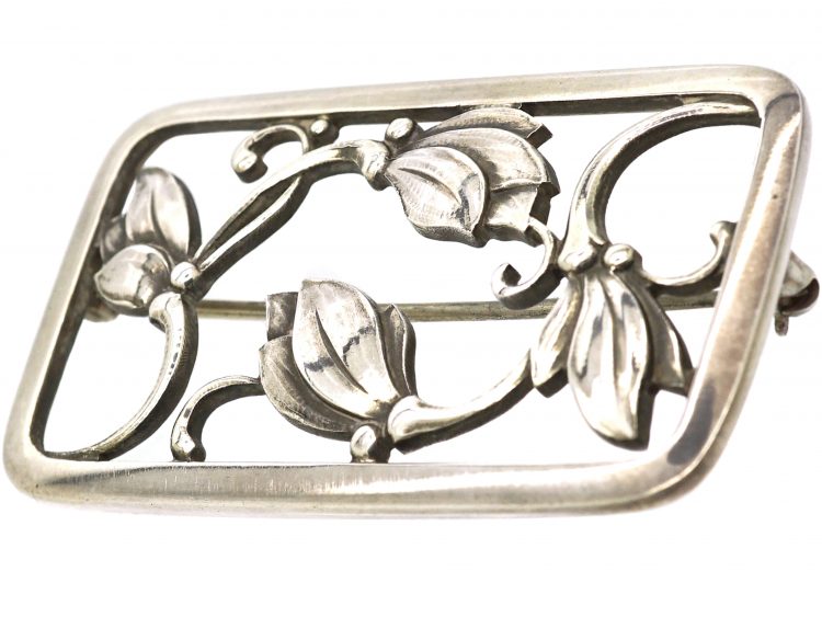 Mid 20th Century Silver Brooch by Georg Jensen