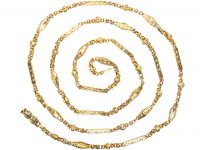 Georgian 15ct Gold Long Lantern Chain