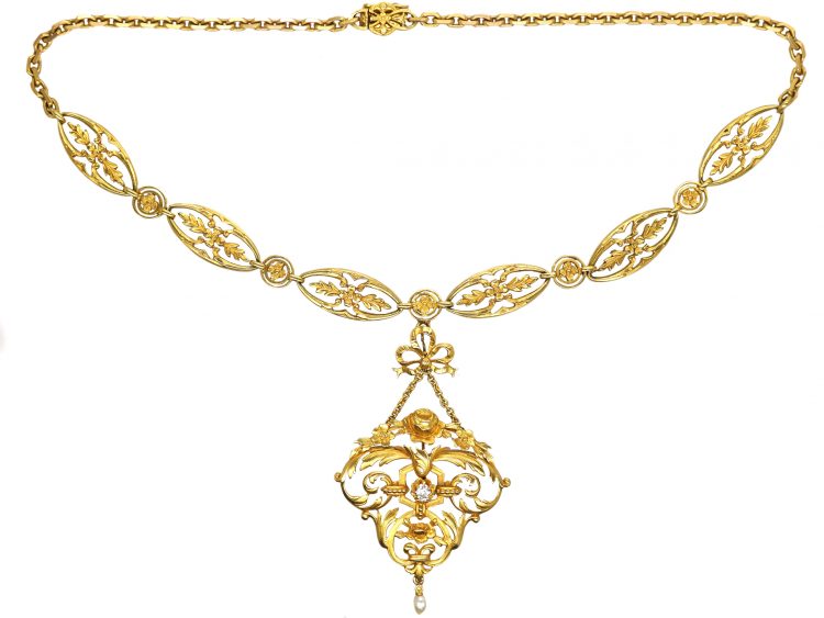 Buy quality 18ct Rose Gold Women's Necklace Set RN53 in Ahmedabad