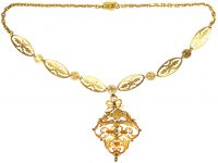 French 19th Century Belle Époque 18ct Gold Necklace