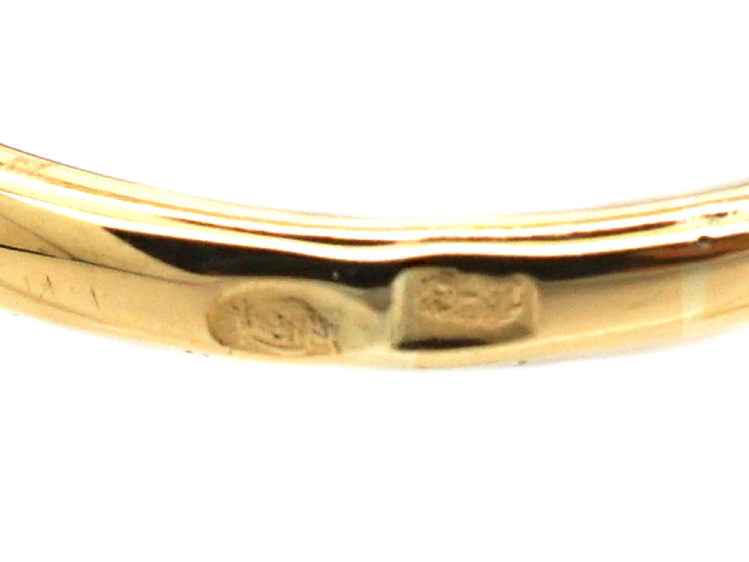 Edwardian 18ct Gold & Platinum, Emerald & Diamond Oval Cluster Ring ...