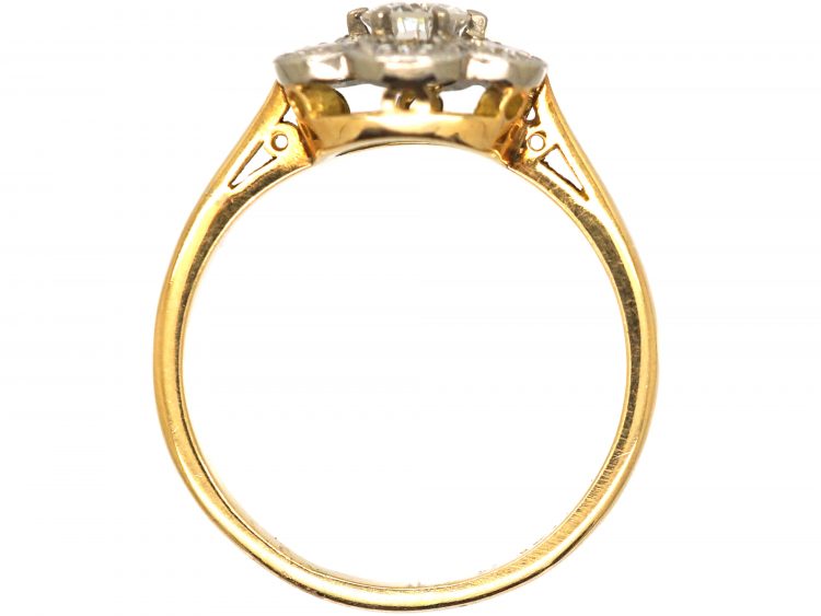 Edwardian 18ct Gold & Platinum, Diamond Daisy Cluster Ring (432W) | The ...