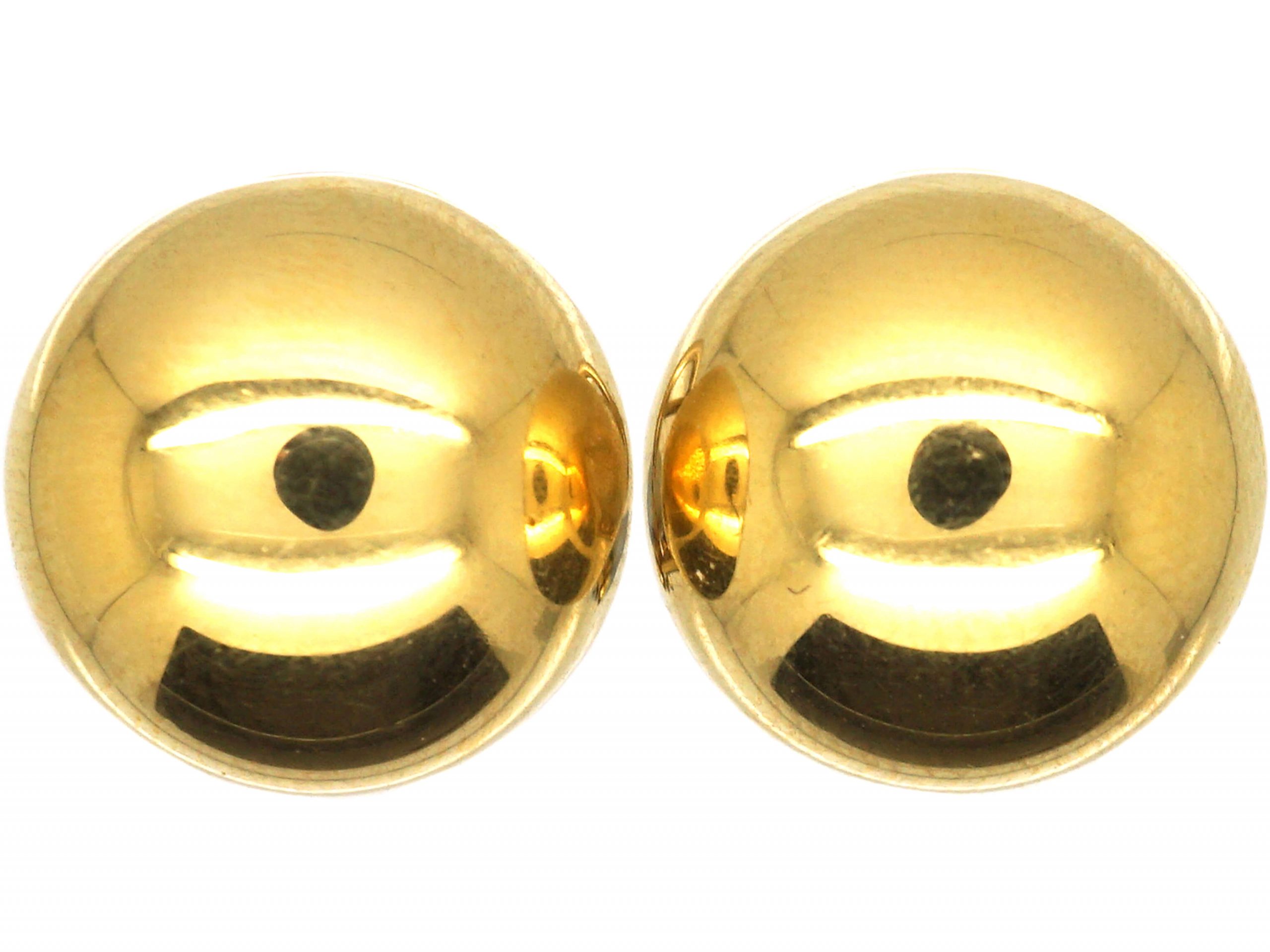 18ct Gold Ball Earrings (558W) The Antique Jewellery Company