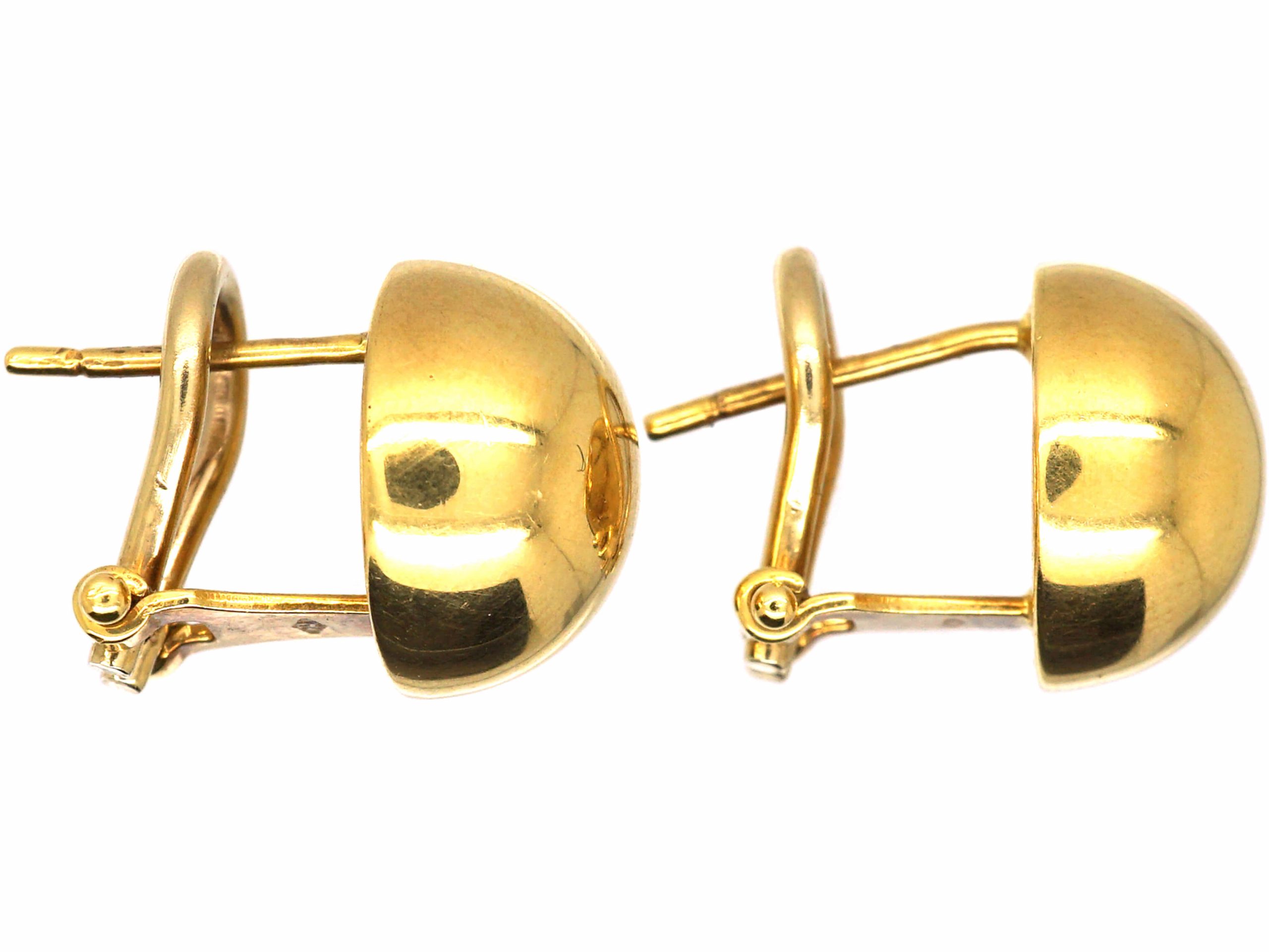 18ct Gold Ball Earrings (558W) | The Antique Jewellery Company