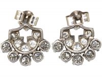 Art Deco 18ct White Gold, Day & Night Diamond Set Earrings