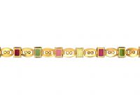 Retro 18ct Gold Harlequin Bracelet