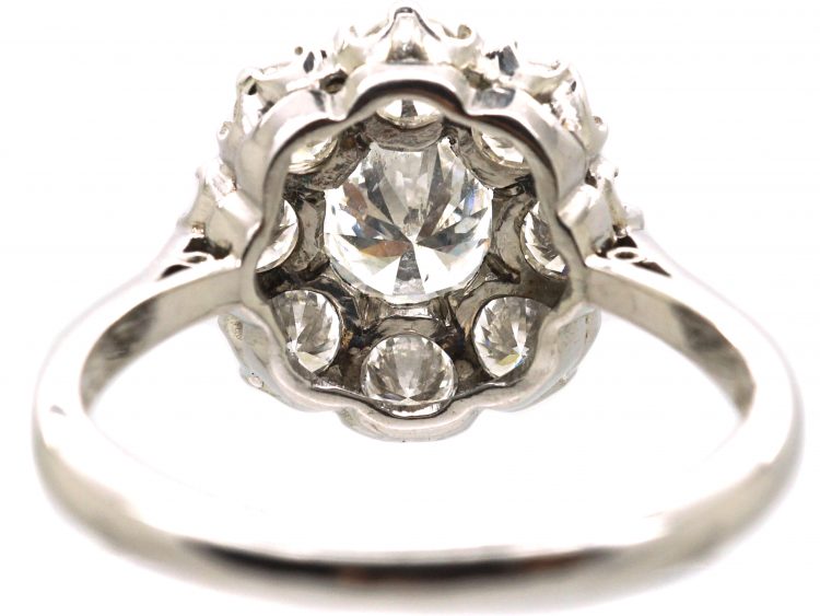 Platinum, Large Diamond Cluster Ring
