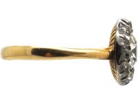 Georgian 18ct Gold & Silver, Diamond Cluster Ring