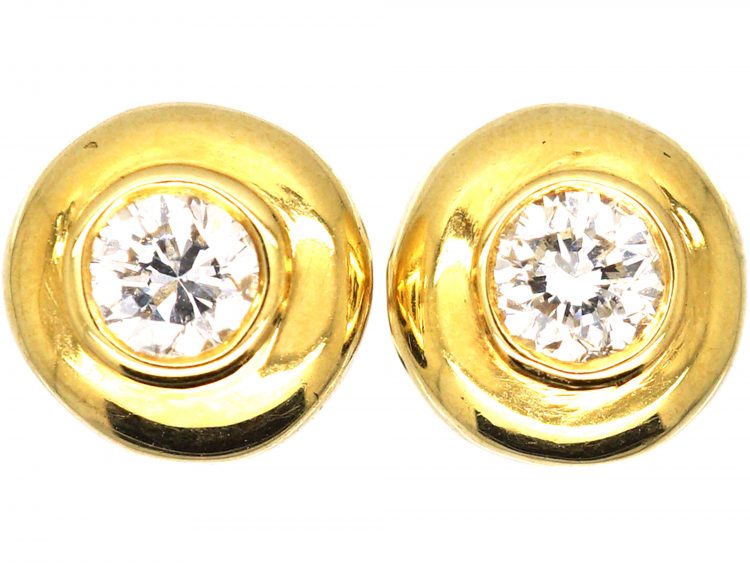 18 Carat Ladies Gold Earrings at Rs 13300/pair | Gold Earrings in Kanpur |  ID: 2852205427455