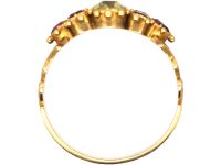 Regency 15ct Gold, Chrysolite & Ruby Ring