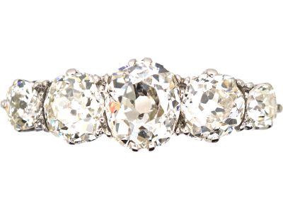 Early 20th Century 18ct White Gold, Five Stone Diamond Ring