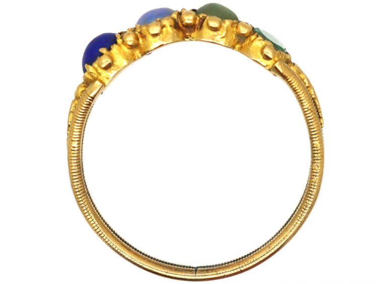 Georgian 15ct Gold Acrostic Ring that Spells Love