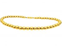 Edwardian 18ct Gold Ball Necklace