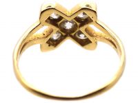 Edwardian 18ct Gold Kiss Ring set with Diamonds