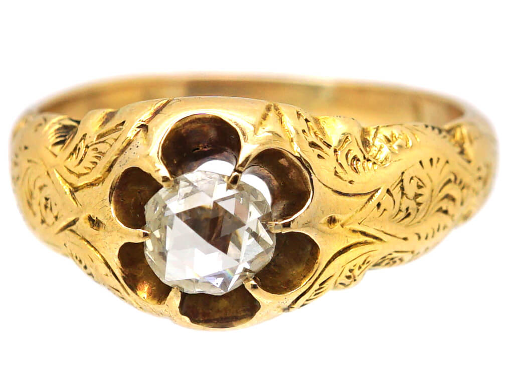 Cut Claw Set Diamond Ring ~ 18ct Rose Gold
