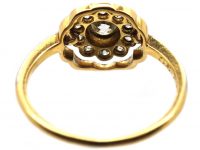 Edwardian 18ct Gold & Platinum, Diamond Cluster Ring