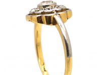 Edwardian 18ct Gold & Platinum, Diamond Cluster Ring